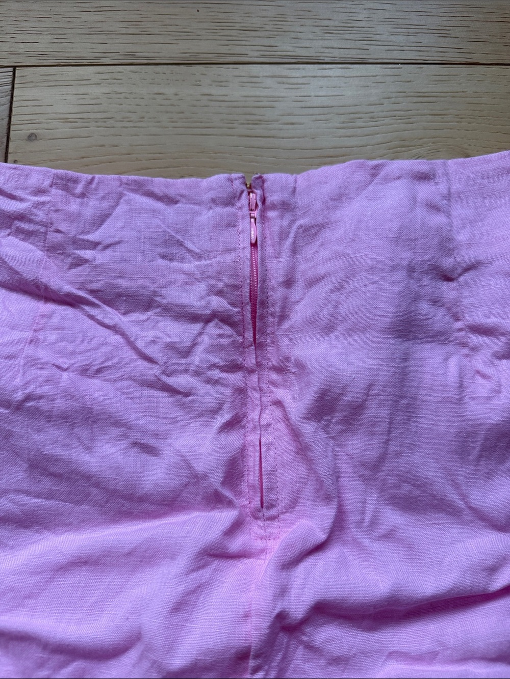 Lilly Pulitzer Nik Ric Rac Trim 100% Linen Pink Mini Skirt Retro Resortwear - Picture 6 of 8